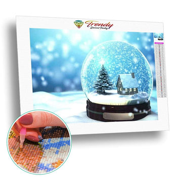 Boule de noël | Broderie diamant kit complet - Hivers Noël Paysage Produit