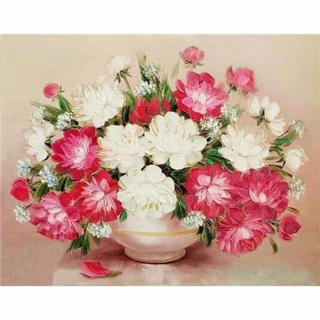 Bouquet de fleurs en peinture - modèle M001 | Caneva diamant - Fleur Fleur et plante Produit