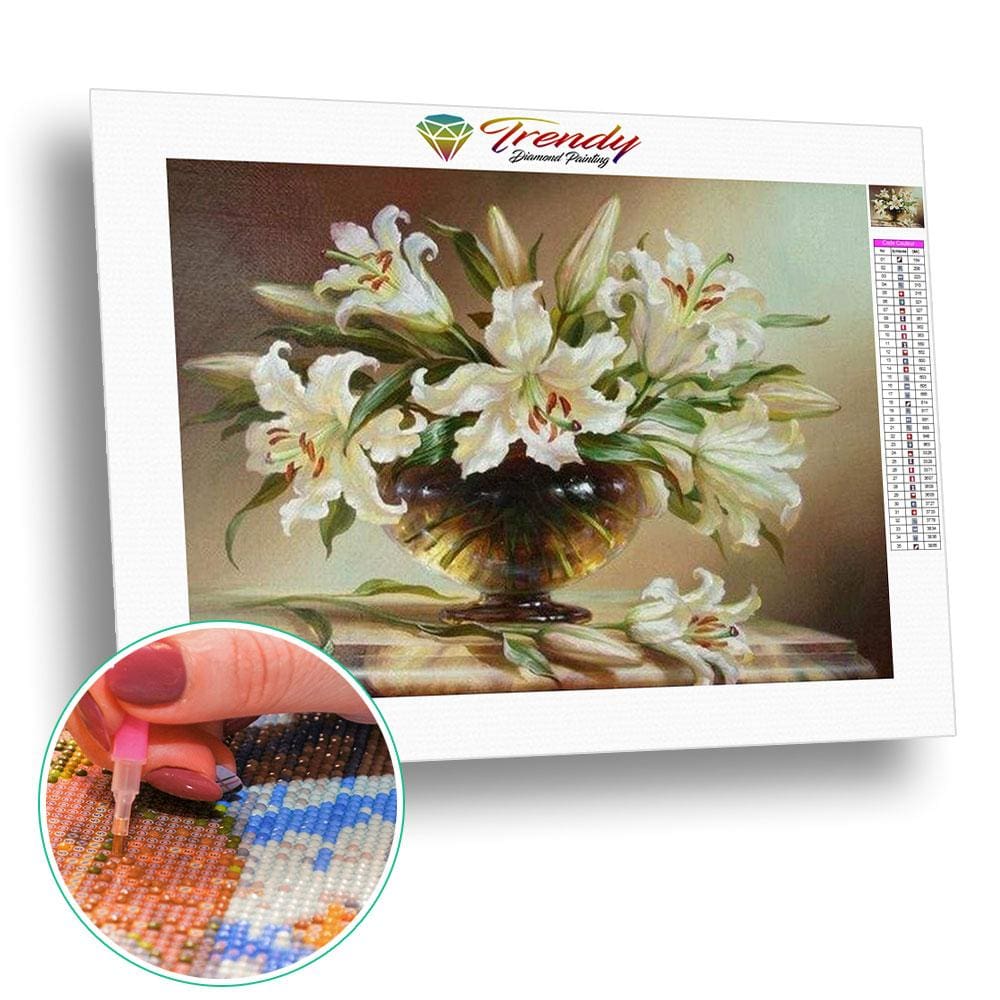 Bouquets de fleurs en peinture - modèle M003 | Diamond Painting - Fleur Fleur et plante Produit
