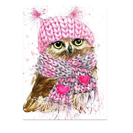 Cest chouette la laine ! | Caneva diamant - Animaux Oiseau Produit