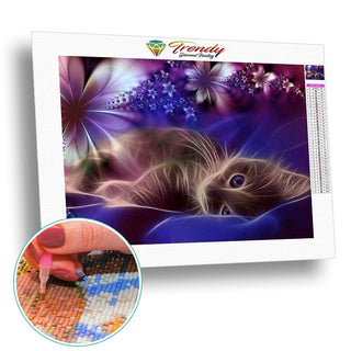 Chat illuminé | Diamond Painting - Animaux Chat Produit