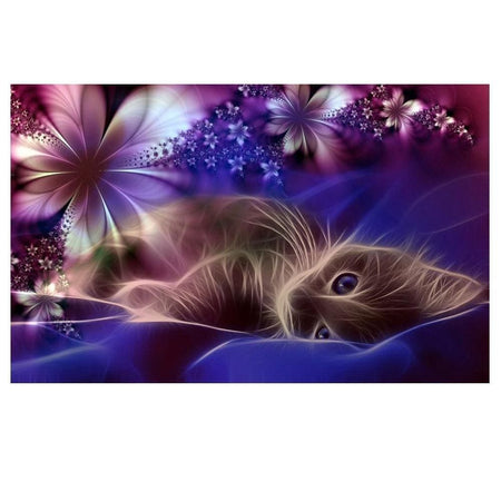 Chat illuminé | Diamond Painting - Animaux Chat Produit