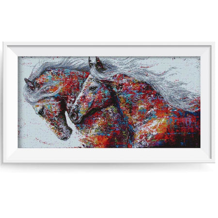 Chevaux dièse | Peinture diamant - Animaux Cheval Produit