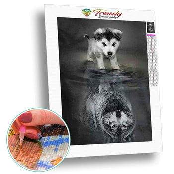 Chien deviendra loup | Diamond painting complet - Animaux Autres animaux Chien Produit