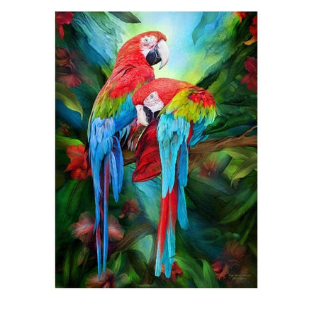 Couple de perroquets | Kit broderie - Animaux Oiseau Produit