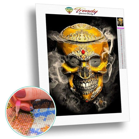 Crane doré fumant | Tableau de diamant - Gothic Portrait Produit