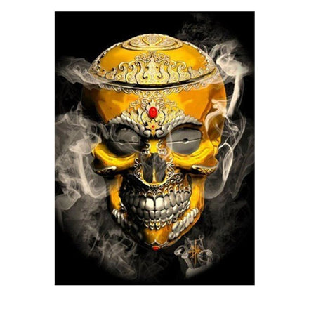 Crane doré fumant | Tableau de diamant - Gothic Portrait Produit