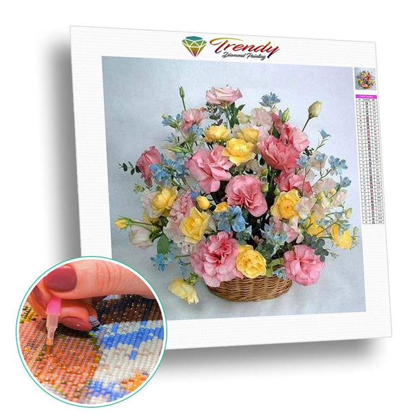 Création florale très colorée - modèle M003 | Kit broderie diamant - Fleur Fleur et plante Produit