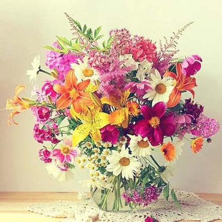 Création florale très colorée - modèle M005 | Broderie diamant complet - Fleur Fleur et plante Produit