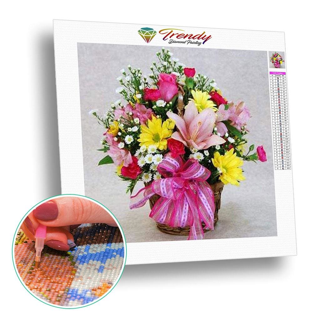 Création florale très colorée - modèle M006 | Kit de broderie de diamant - Fleur Fleur et plante Produit