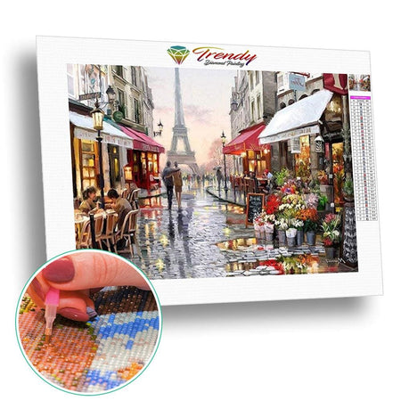 Dans les rues de Paris | Tableau diamant - En ville Paysage Produit