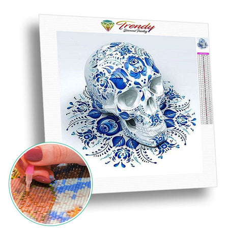 Décoration crane humain - modèle M001 | Diamond painting kit - Gothic Portrait Produit