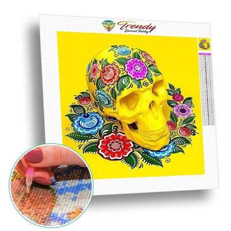 Décoration crane humain - modèle M003 | Caneva diamant - Gothic Portrait Produit