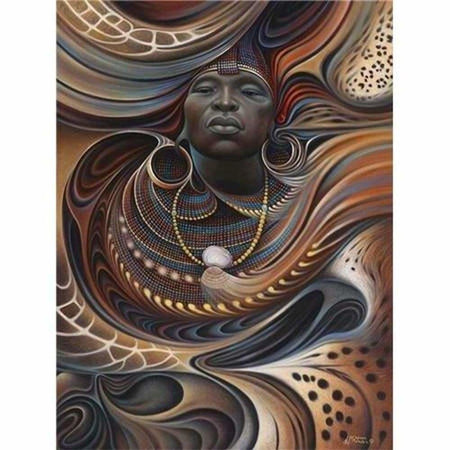 Design africain - modèle M001 | Tableau de diamant - Portrait Produit