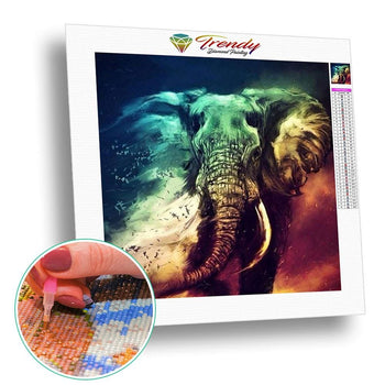 Eléphant tempête | Diamond Painting - Animaux Autres animaux Produit Éléphant