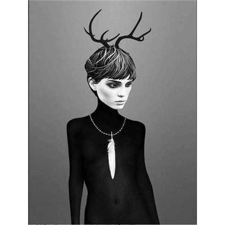 En noir et Blanc - modèle M002 | Broderie diamant kit - Portrait Produit