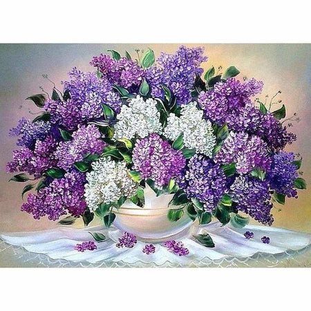 Exposition de lavandes - modèle M001 | Broderie diamant - Fleur Fleur et plante Produit