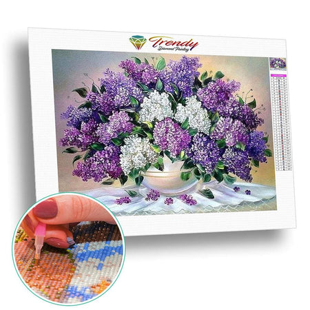 Exposition de lavandes - modèle M001 | Broderie diamant - Fleur Fleur et plante Produit