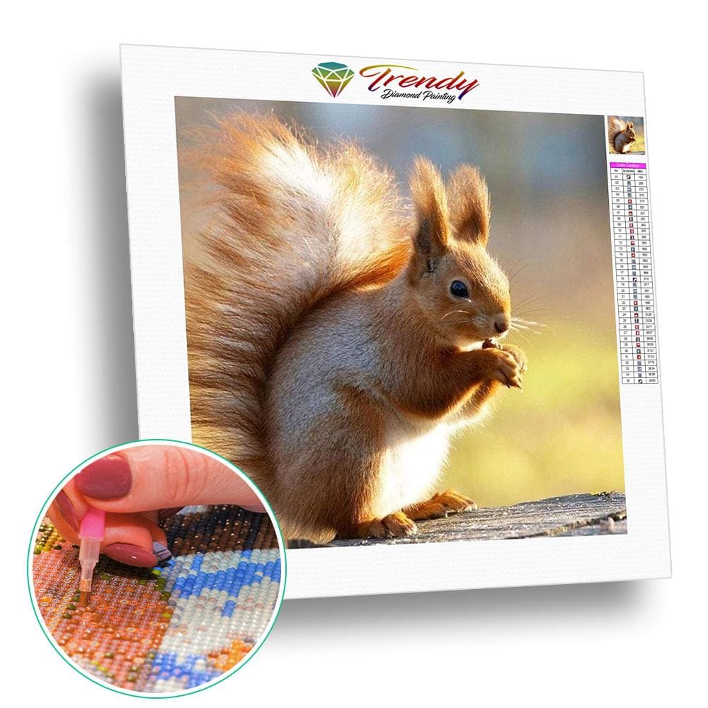 Furtif petit écureuil | Broderie diamant kit complet - Animaux Autres animaux Produit