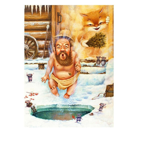 Hoooo que cest froid ! | Diamond painting complet - Portrait Produit