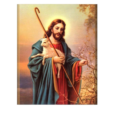 Jésus le berger | Broderie diamant kit complet - Christianisme Produit Religion