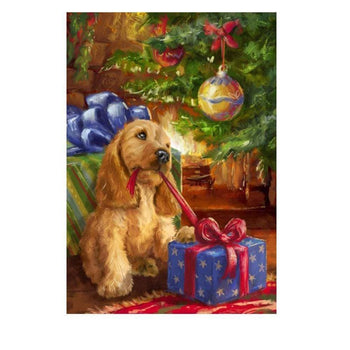 Joyeux noël | Broderie diamant kit - Animaux Chien Noël Produit