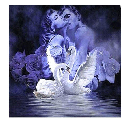 La passion du cygne | Kit de broderie de diamant - Animaux oiseau Produit