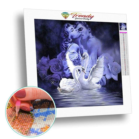 La passion du cygne | Kit de broderie de diamant - Animaux oiseau Produit