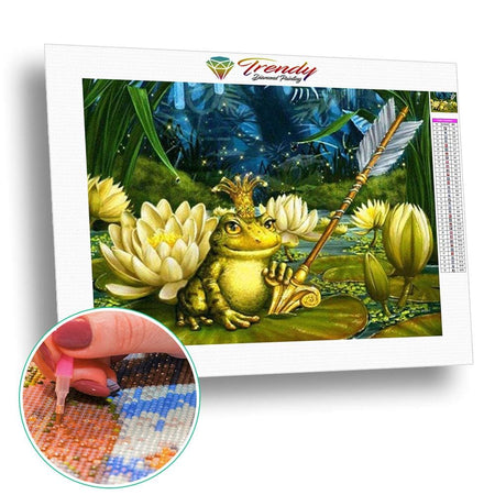 La reine des grenouilles | Broderie diamant toile entière - Animaux Autres animaux Produit