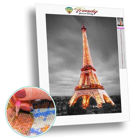 La Tour Eiffel en pleine nuit | Tableau diamant - Produit