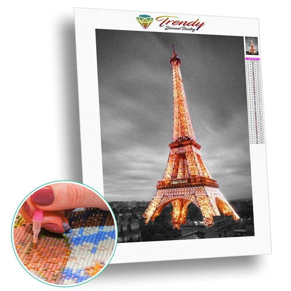 La Tour Eiffel en pleine nuit | Tableau diamant - Produit