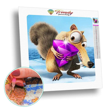 Lage de glace Scrat - modèle M002 | Broderie de diamant - Dessin Dessin animé Produit