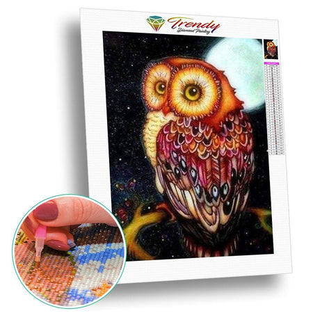 Le mystère du hibou - modèle M005 | Kit broderie - Animaux Oiseau Produit
