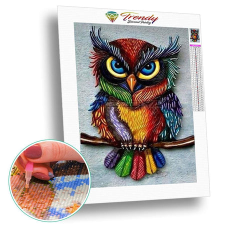 Le mystère du hibou - modèle M006 | Diamond painting kit - Animaux Oiseau Produit