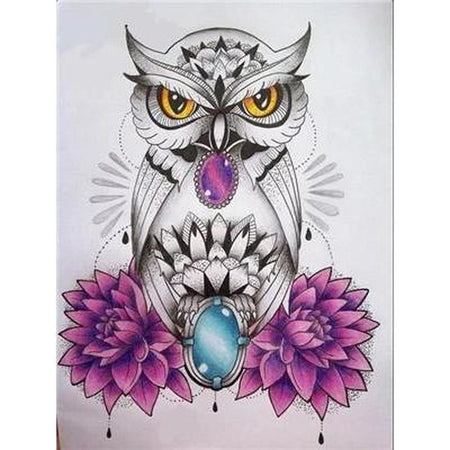 Le mystère du hibou - modèle M008 | Caneva diamant - Animaux Oiseau Produit