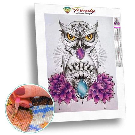 Le mystère du hibou - modèle M008 | Caneva diamant - Animaux Oiseau Produit