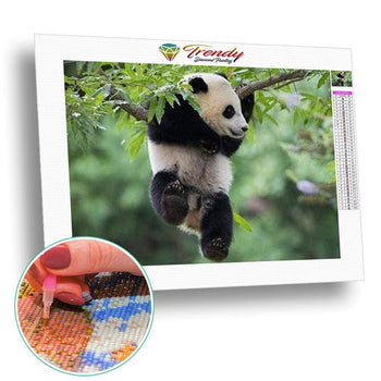 Le panda dans tout ses états - modèle M004 | Broderie de diamant - Animaux Panda Produit