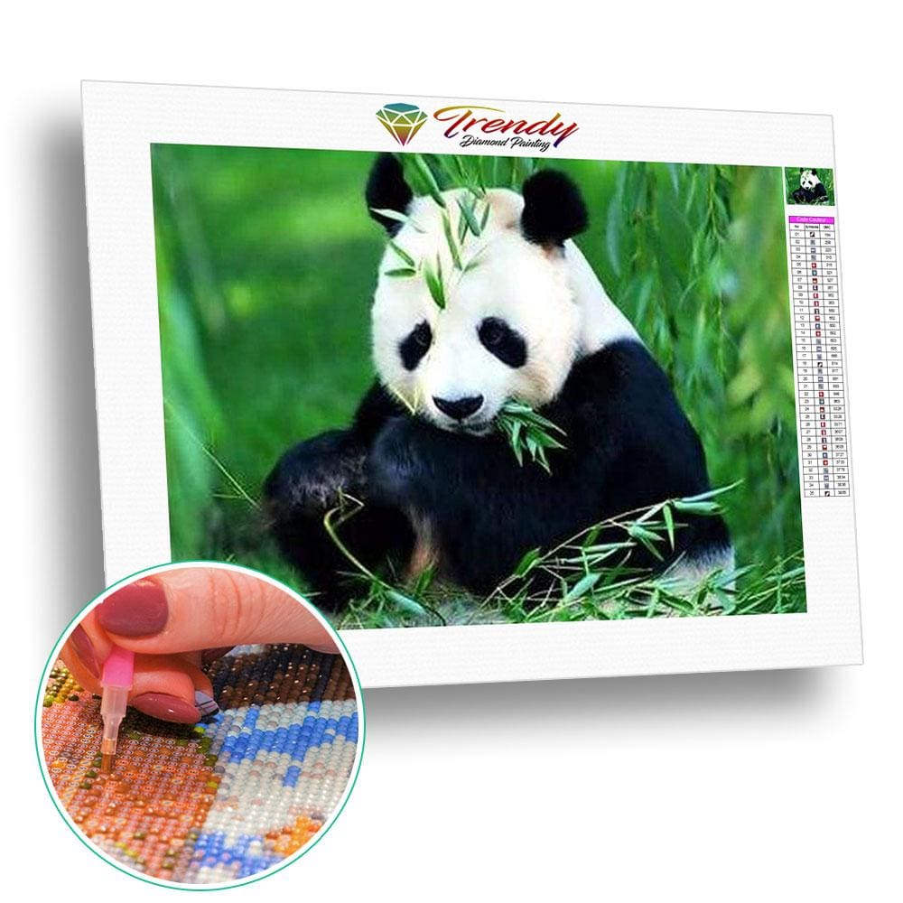Le panda dans tout ses états - modèle M007 | Tableau de diamant - Animaux Panda Produit