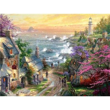 Le vieux phare dautrefois - modèle M006 | Diamond painting kit - Paysage Produit À la mer Été