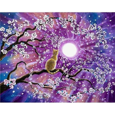 Les chats dans la lune - modèle M002 | Diamond painting complet - Animaux Chat Produit