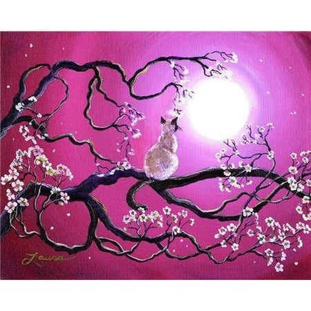 Les chats dans la lune - modèle M003 | Toile de diamant - Animaux Chat Produit