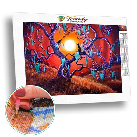 Les chats dans la lune - modèle M004 | Tableau de diamant - Animaux Chat Produit