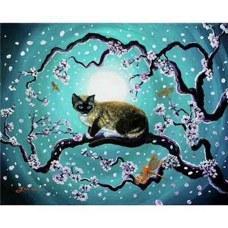 Les chats dans la lune - modèle M006 | Diamond Painting - Animaux Chat Produit