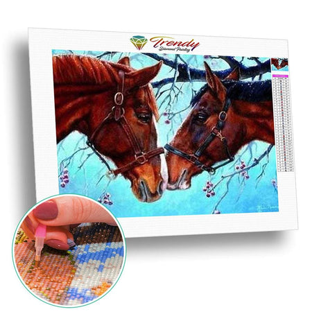 Les chevaux de la liberté - modèle M005 | Kit broderie - Animaux Cheval Produit