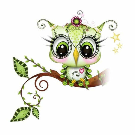 Les hiboux tout doux - modèle M001 | Broderie diamant kit - Animaux Dessin Dessin crayon Oiseau Produit