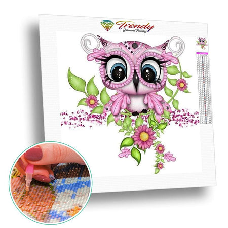 Les hiboux tout doux - modèle M002 | Broderie diamant toile entière - Animaux Dessin Dessin crayon Oiseau Produit