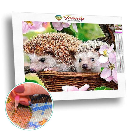Les mignons petit hérissons - modèle M001 | Tableau diamant - Animaux Autres animaux Produit