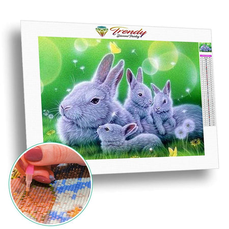 Les petits lapins - modèle M002 | Tableau diamant - Animaux Autres animaux Produit