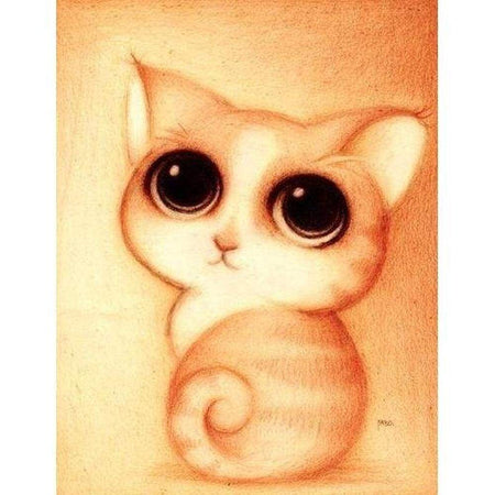 Les petits tristounés - modèle M003 | Broderie diamant kit - Animaux Autres animaux Chat Chien Dessin