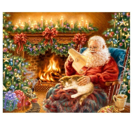 Lettre au père Noël | Broderie diamant - Noël Portrait Produit